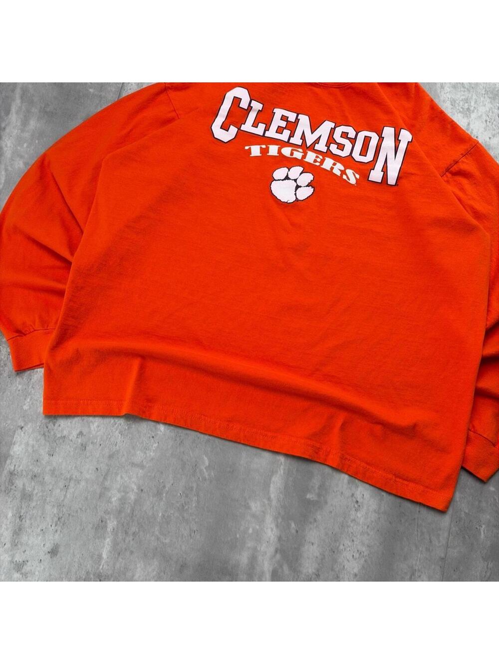Vintage Ovb Clemston Tigers College Long Sleeve Shirt - Picture 4 of 8